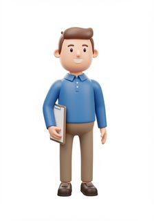 man holding clipboard