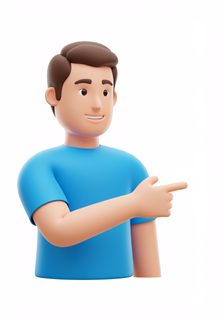 cartoon man pointing