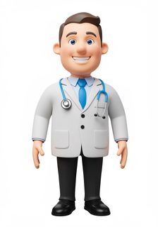 cartoon male doctor
