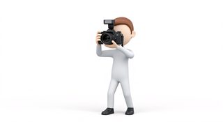3d cartoon photographer