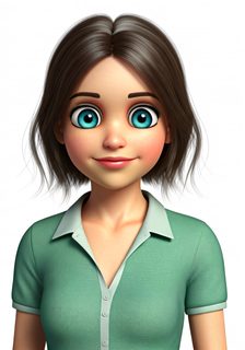 smiling 3d woman