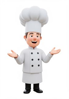 3d cartoon chef