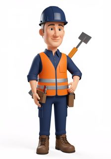 cartoon construction worker