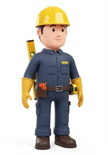 cartoon construction worker