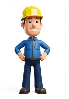 cartoon construction worker