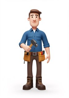 cartoon construction worker