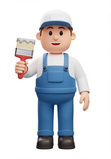 cartoon painter character