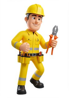 cartoon construction worker
