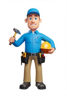cartoon construction worker
