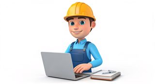 cartoon construction worker