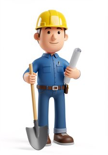 cartoon construction worker