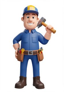 cartoon construction worker