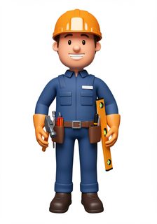 cartoon construction worker