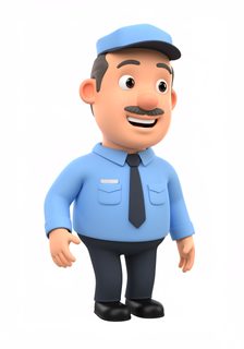 cartoon delivery man