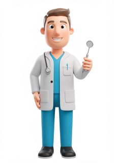 3d dentist character