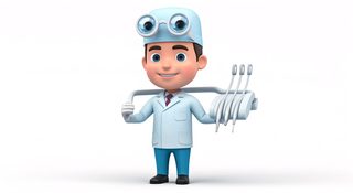 cartoon dentist character