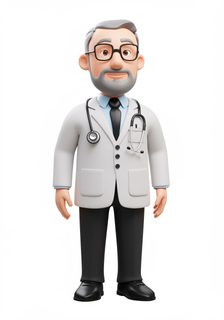 cartoon male doctor