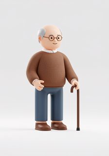 cartoon grandfather character