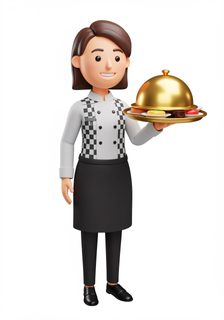 3d female chef