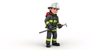 cartoon firefighter illustration