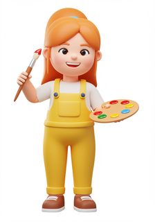cartoon girl artist