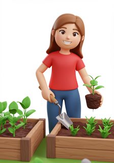 girl-gardening-3d