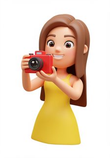cartoon girl photographer