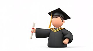 cartoon graduation boy