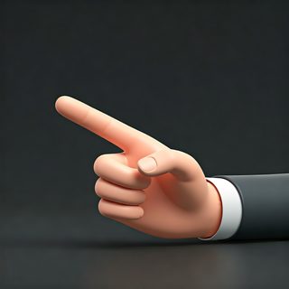pointing hand gesture