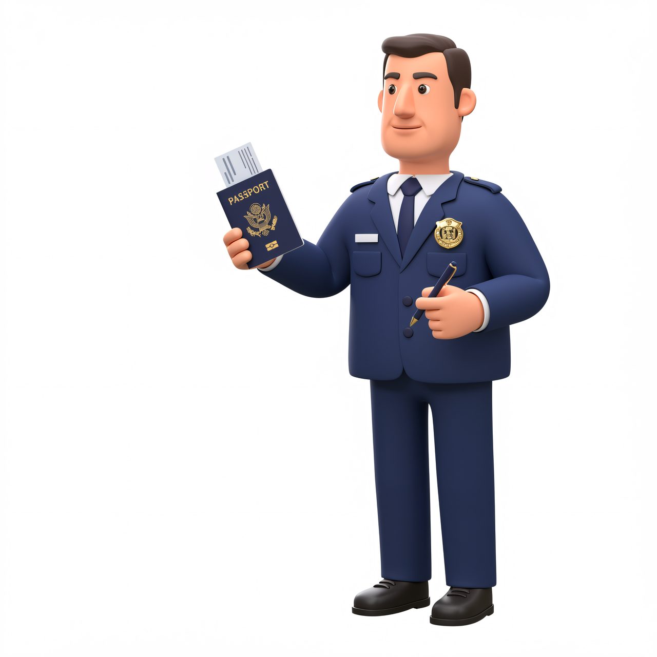 immigration officer illustration