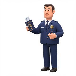 immigration officer illustration