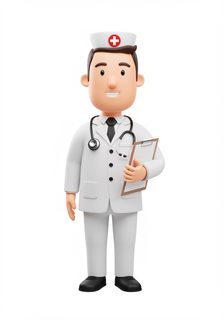 cartoon male doctor