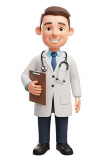 cartoon male doctor