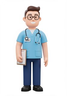 cartoon male nurse