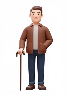 man with cane