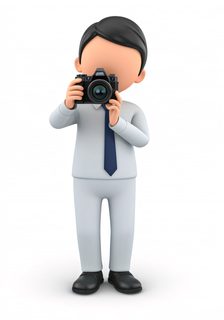cartoon photographer man