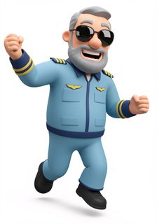cartoon pilot character