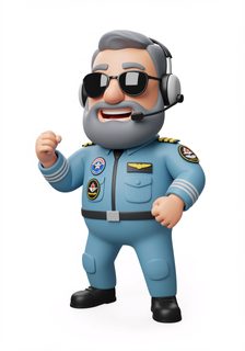 cartoon pilot character