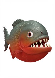 cartoon piranha character