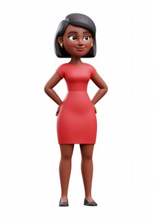 cartoon professional woman