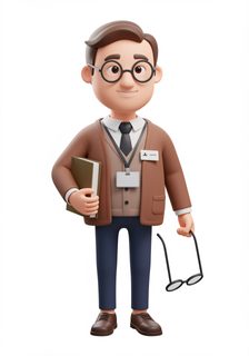 cartoon school teacher