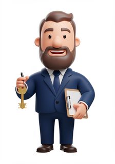 cartoon real estate agent