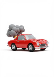red cartoon car