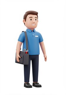 cartoon repairman character