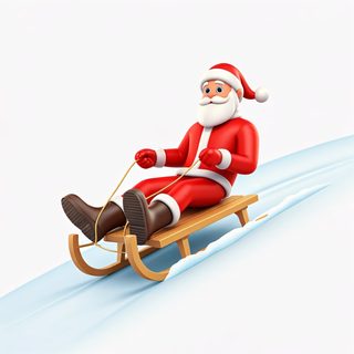 Santa sledding