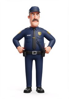 cartoon security guard
