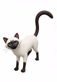 3d siamese cat