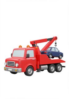 cartoon tow truck