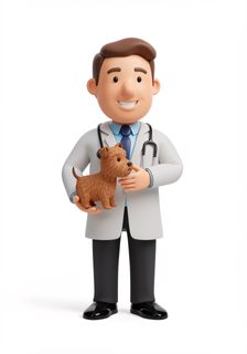 cartoon veterinarian dog