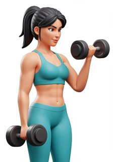 cartoon-fitness-woman